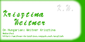 krisztina weitner business card